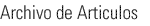 Article Archive